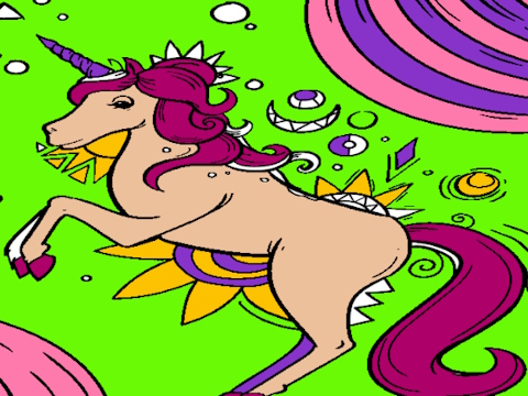 Laro Mahiwagang mga pahina ng pangkulay na unicorn  online