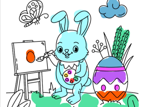 Laro Easter Bunny Coloring Book  online