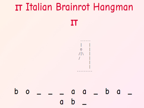 Laro Italian brainrot hangman!  online