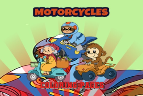 Laro Mga pahina ng pangkulay ng motorsiklo  online