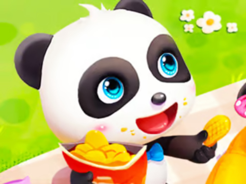 Laro Jigsaw Puzzle: Baby Panda Spring Picnic  online