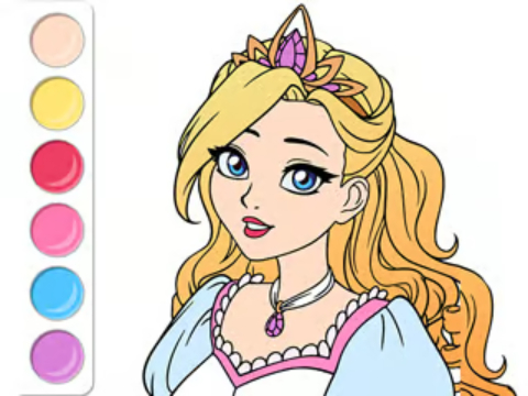 Laro Kulay ng libro: Princess Prom Dress  online