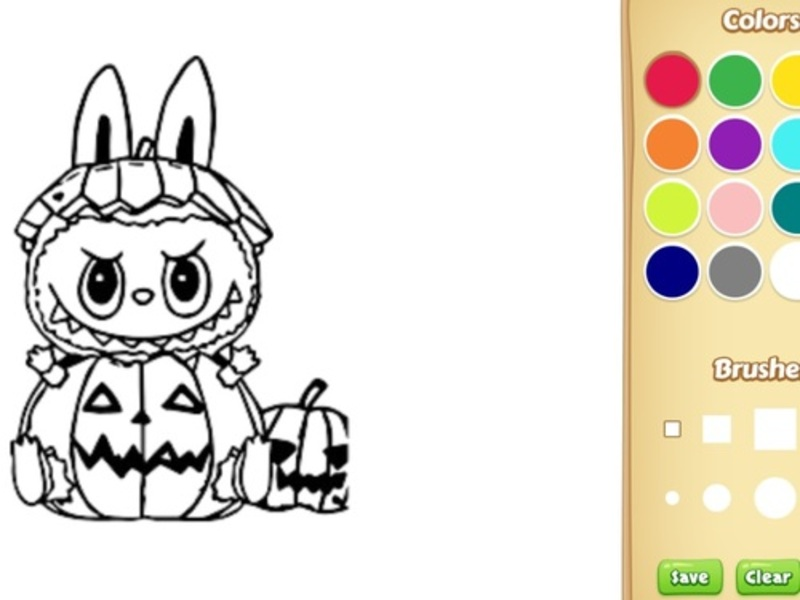 Laro Halloween Labubu Coloring & Drawing Game online