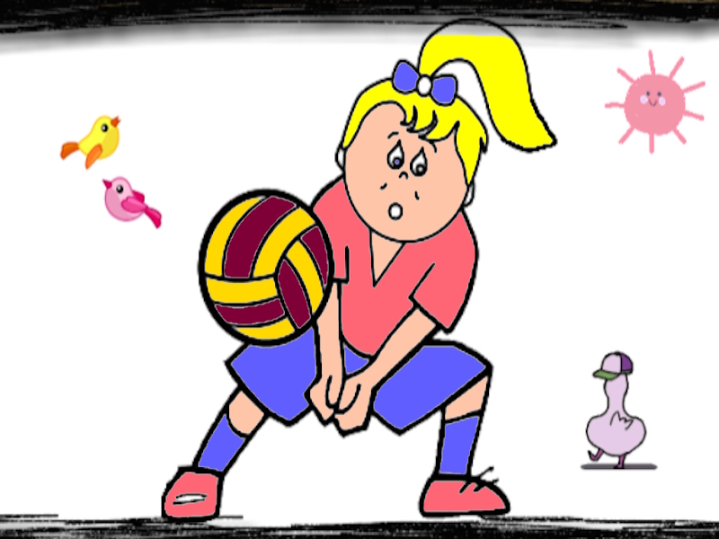 Laro Volleyball masaya pangkulay online