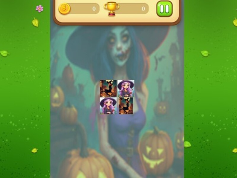Laro Match ng memorya ng memorya ng Halloween online