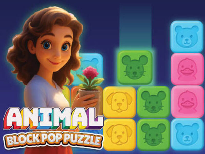 Laro Animal block pop puzzle online