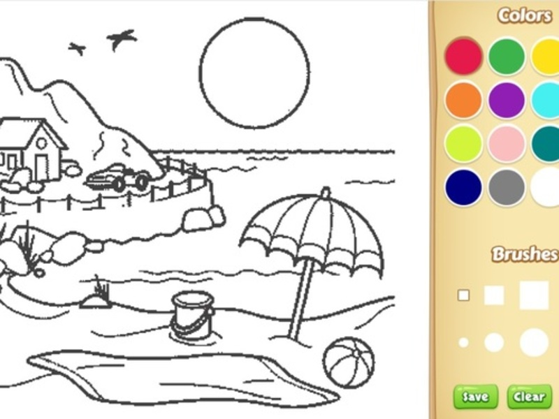 Laro Beach Coloring Book para sa mga bata online
