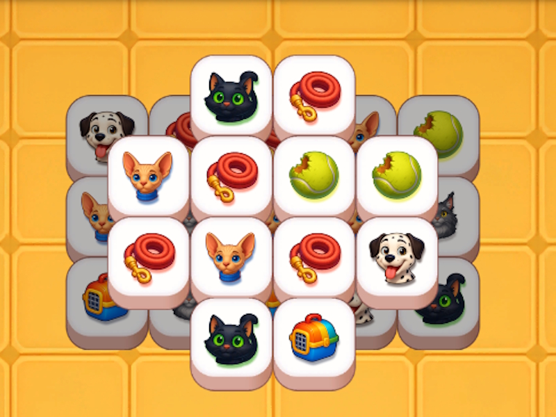 Laro Mga alagang hayop, hanapin at pagsamahin ang tile ng tile online