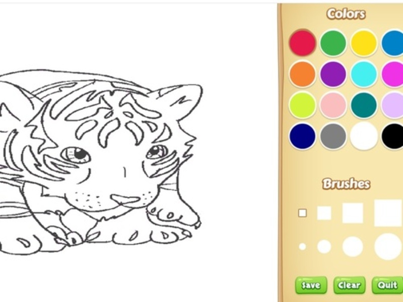 Laro Baby Tiger Coloring Book online